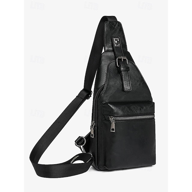 with Sling Faux Brown Bag Leather Crossbody