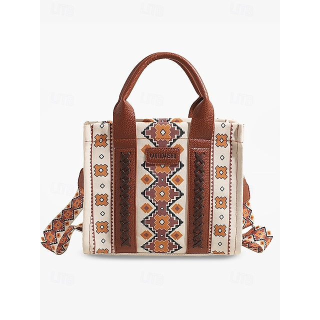 Ethnic Bag Vintage-Inspired Tote Print Boho