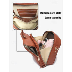 Bag Front Brown with Faux Vintage Leather Crossbody