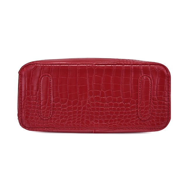 Bag Leather Going out Set PU Purse Office Pcs 3