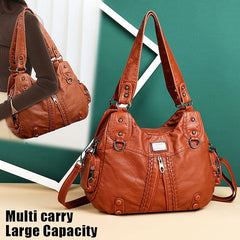 Boston Leather Handbag Shoulder Bag Hobo PU