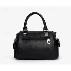 Stylish Large Blue Leather Handbag Faux