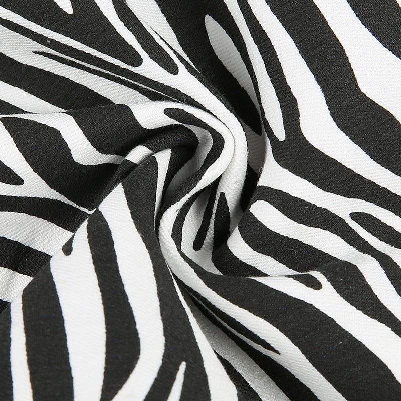 This Is Espionage High Waist Zebra Print Pants