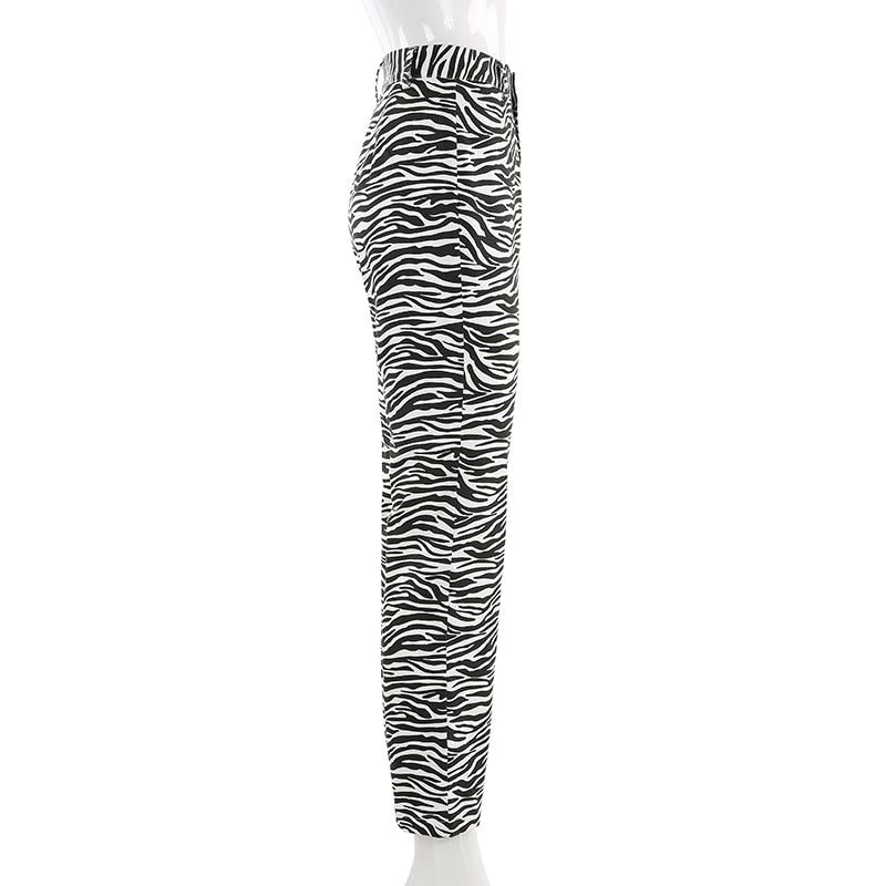 This Is Espionage – Hose mit Zebra-Print und hoher Taille