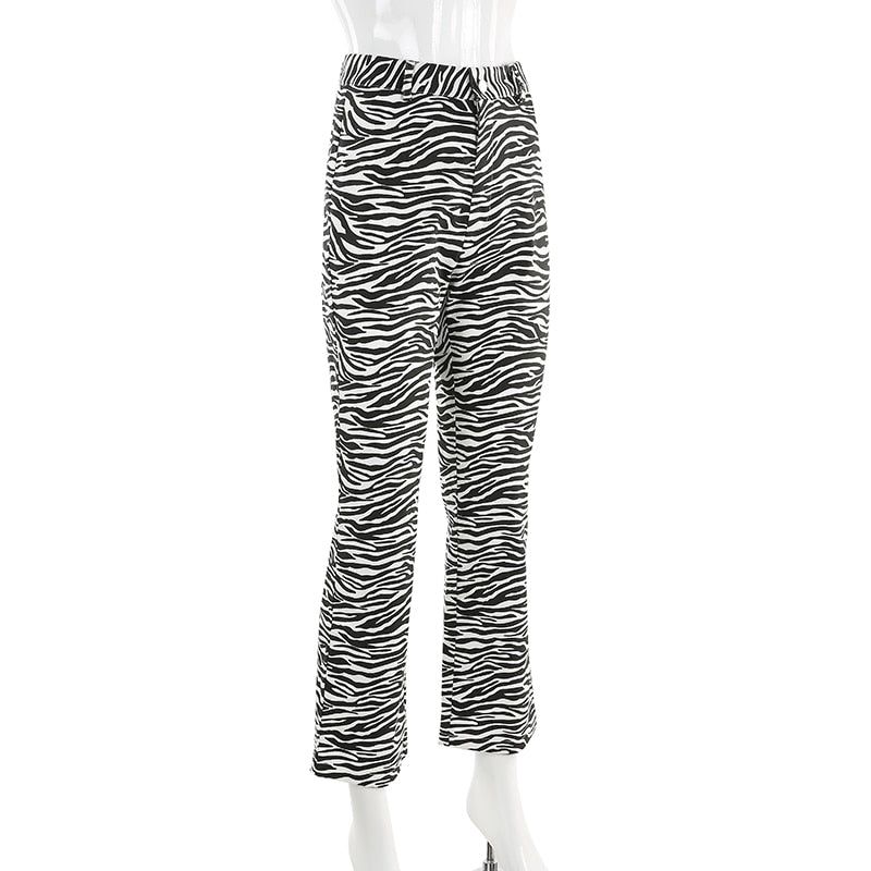 This Is Espionage – Hose mit Zebra-Print und hoher Taille