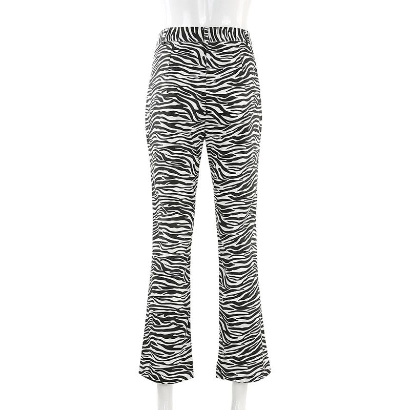 This Is Espionage – Hose mit Zebra-Print und hoher Taille