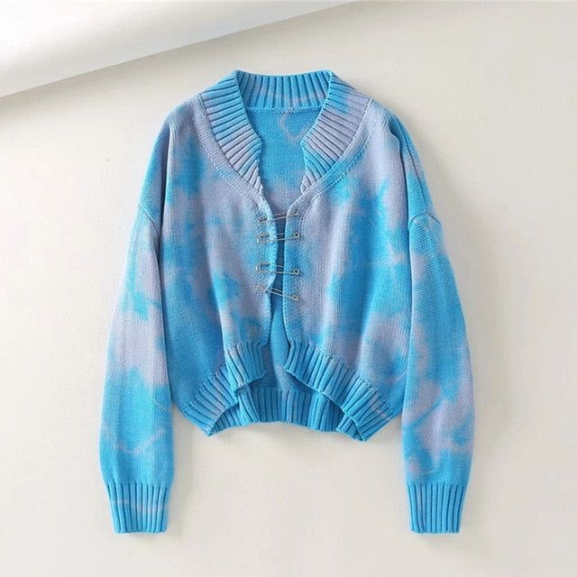 Time For Fun Safety Pin Knitted Cardigan