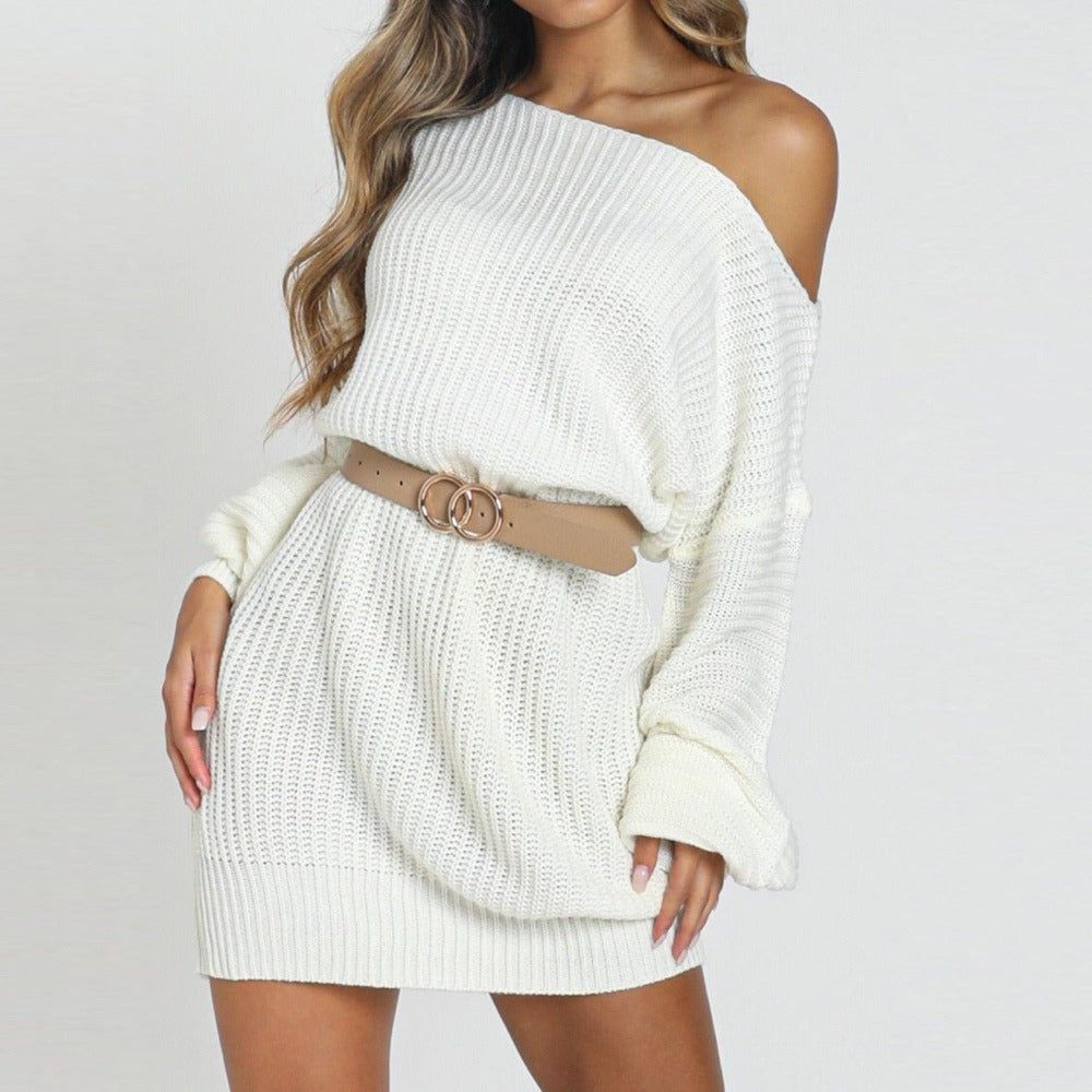 Sprinkle Of Magic One Shoulder Knitted Mini Dress