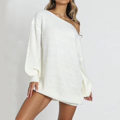 Sprinkle Of Magic One Shoulder Knitted Mini Dress