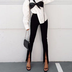 Supermodel Moment High Waist Front Slit Pants