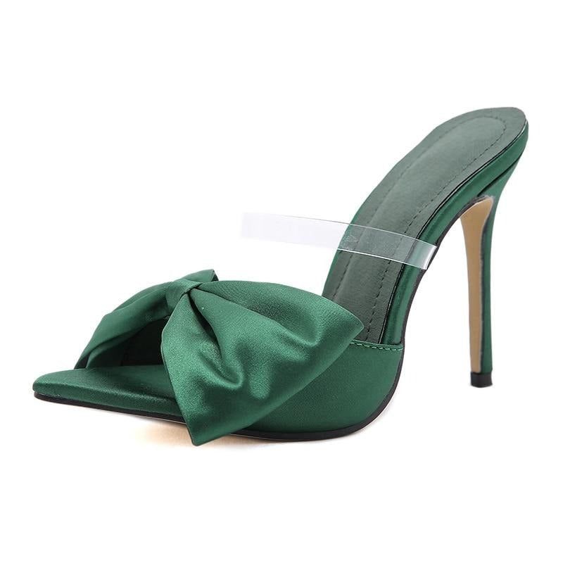 Stellar Big Bow Satin Stiletto Heels