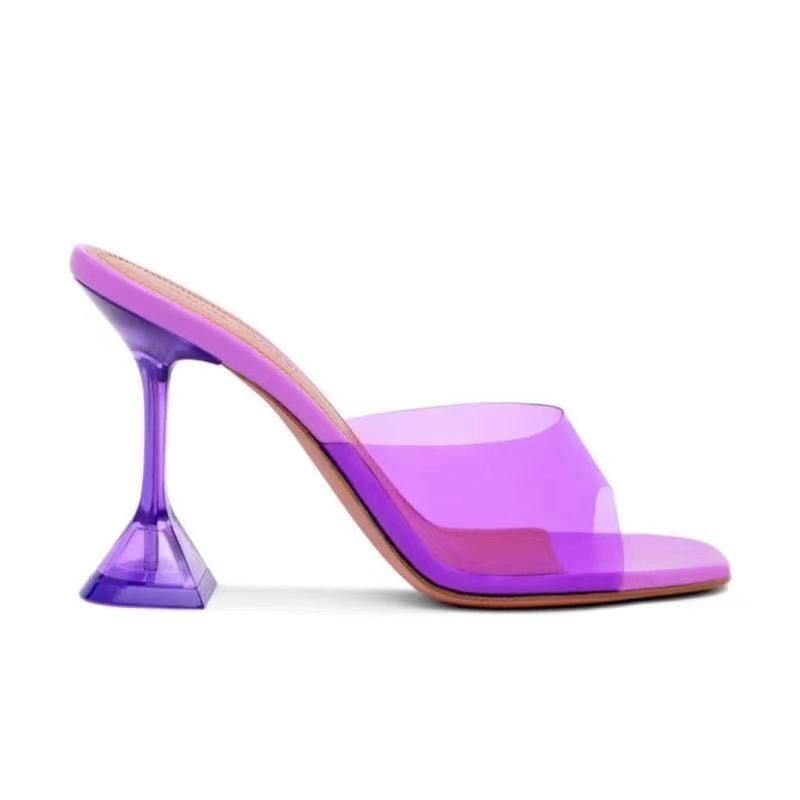 Romantic Location Perspex Square Toe Heeled Sandals