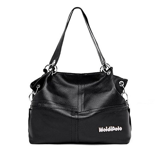 Casual Handbag with Canvas Leather Straps