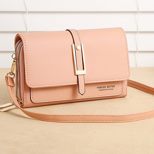 PU Crossbody Phone Bag Mobile Leather Wallet