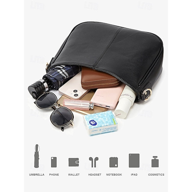 Bag Shoulder Leather Chain Brown Gold Faux with