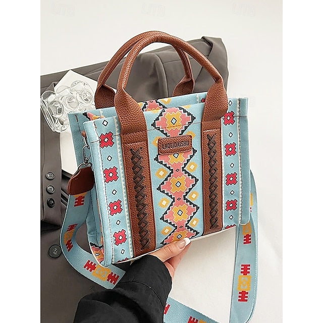 Ethnic Bag Vintage-Inspired Tote Print Boho