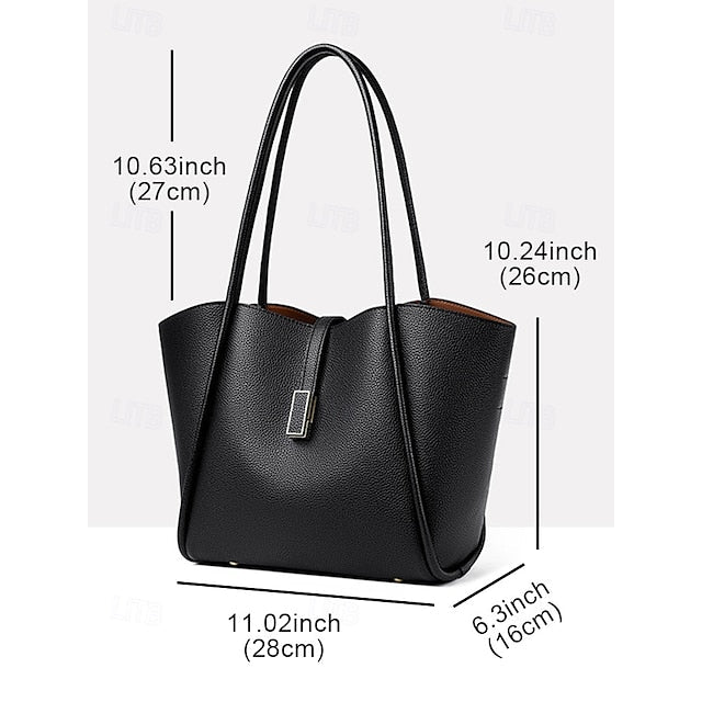 Green Faux Tote Bag Leather