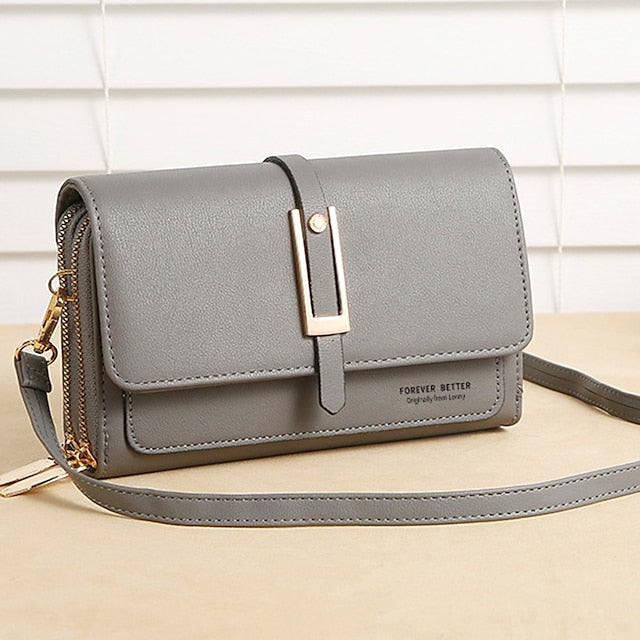 PU Crossbody Phone Bag Mobile Leather Wallet