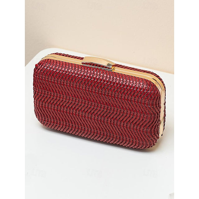 Leather Wristlet Party Evening PU Clutch Bag