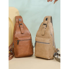 with Sling Faux Brown Bag Leather Crossbody