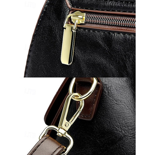 Floral Faux Vintage Engraved Handbag Leather