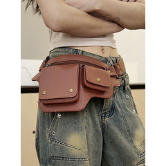 Utility Bag with Vintage Belt Leather Faux