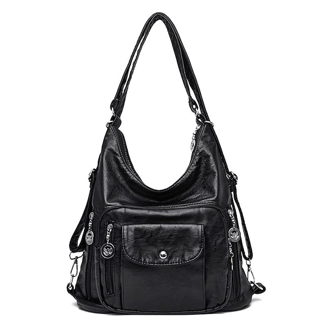 Bag - Leather Faux Hobo Vintage-Brown