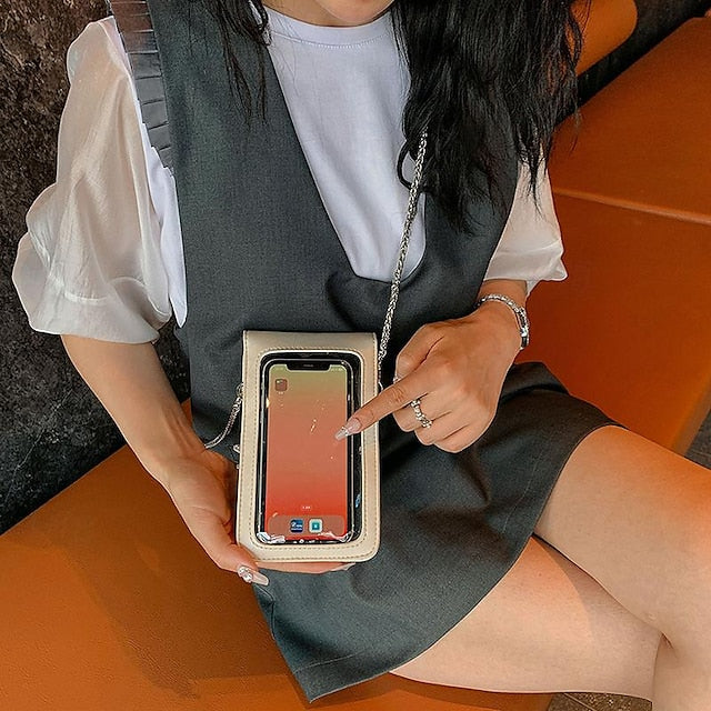 Leather Phone Bag Daily PU Mobile Crossbody