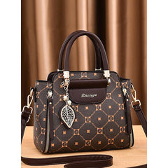 Accents Elegant Faux with Red and Leather Handbag
