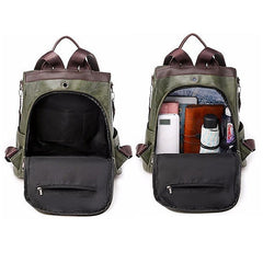Convertible Backpack Faux Leather Caramel Purse