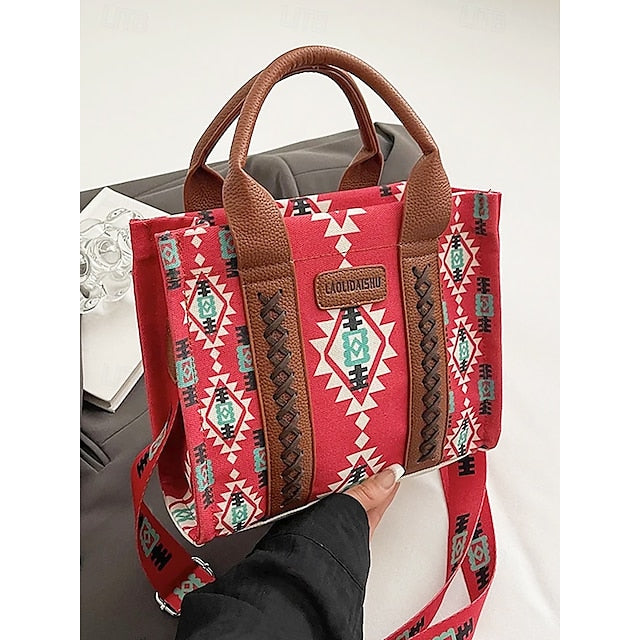 Ethnic Bag Vintage-Inspired Tote Print Boho
