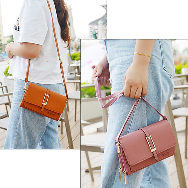 PU Crossbody Phone Bag Mobile Leather Wallet