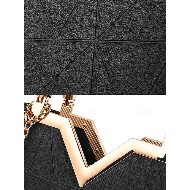 Handbag Faux with Elegant Pendant Pearl Leather