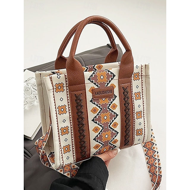 Ethnic Bag Vintage-Inspired Tote Print Boho