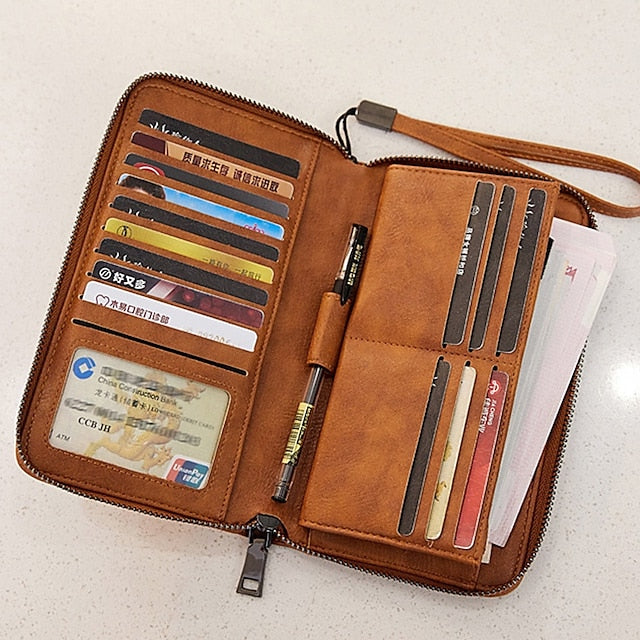 Phone Wallet Leather Bag Mobile Daily PU Outdoor