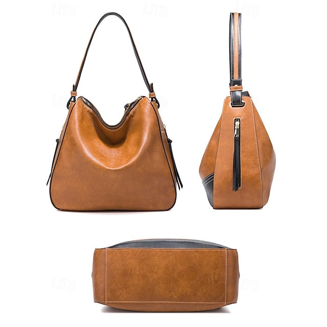 Faux Bag Set Handbag 4-Piece Leather Shoulder