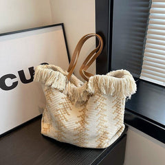 PU Hobo Boho Tote Shoulder Bohemia Bag Canvas