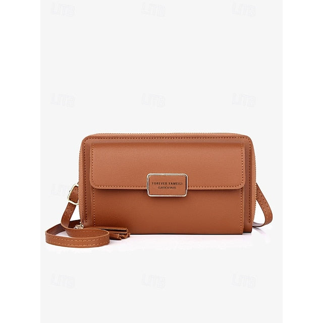 Wristlet Bag Crossbody Leather PU Mobile Phone