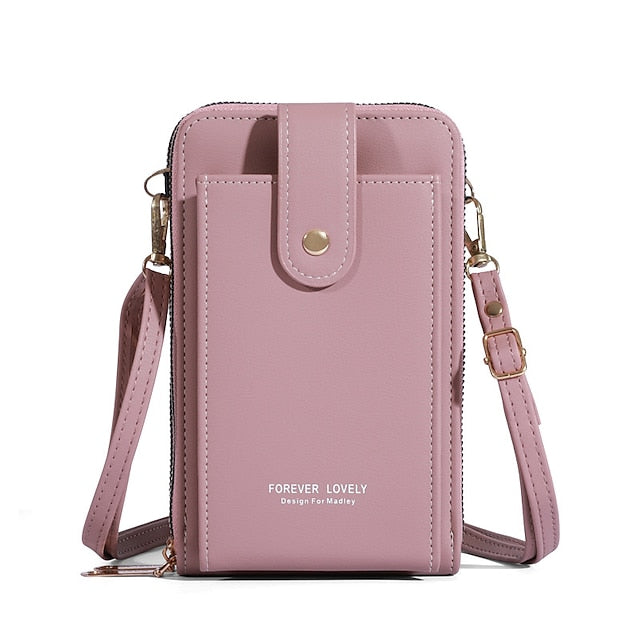 Mobile Phone PU Bag Shoulder Crossbody