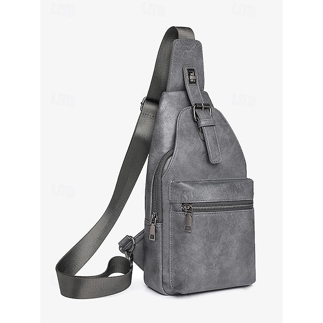 with Sling Faux Brown Bag Leather Crossbody