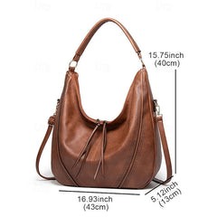 Set Leather Bag Hobo with Matching Wallet Faux