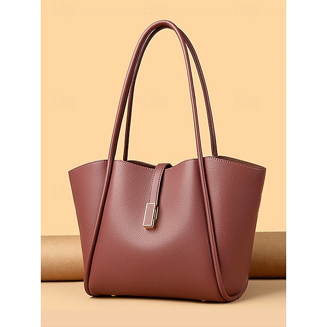 Green Bag Faux Leather Tote