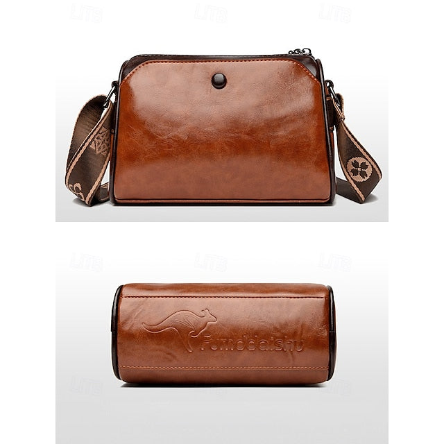 Crossbody Vintage Shoulder Bag Faux Leather