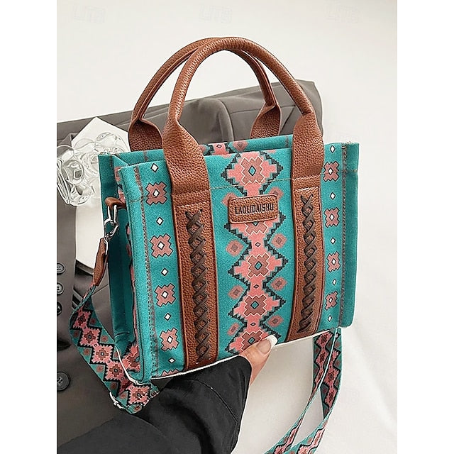 Ethnic Bag Vintage-Inspired Tote Print Boho