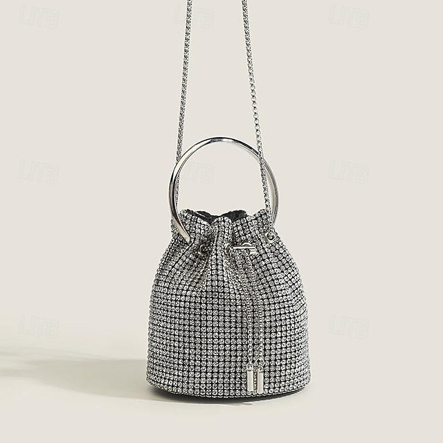 PU Bag Chain Clutch Evening Wedding Leather Party