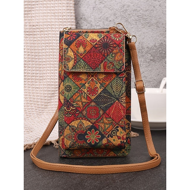 Vintage Bag with Phone Adjustable Crossbody Boho