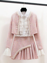 Conjunto de chaqueta y falda FULTON en rosa