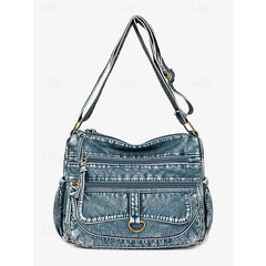 Crossbody Brown Vintage Faux Bag with Leather