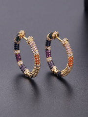 Zircon Hoop Earrings