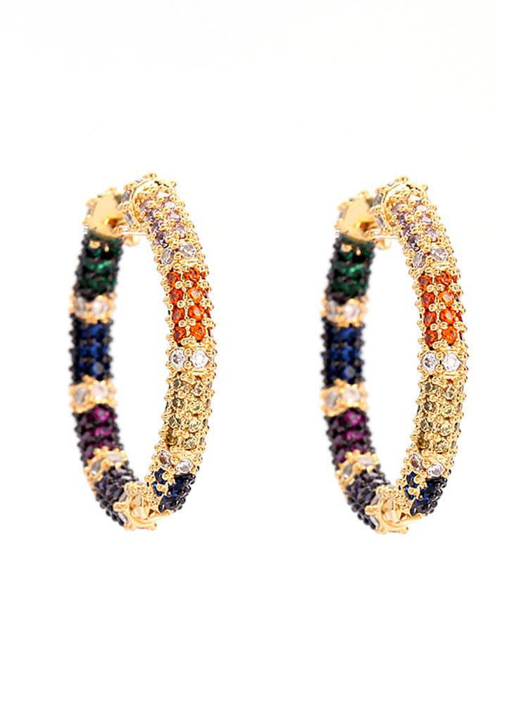 Zircon Hoop Earrings